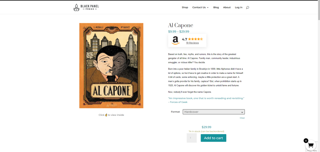 Al Capone Product Page
